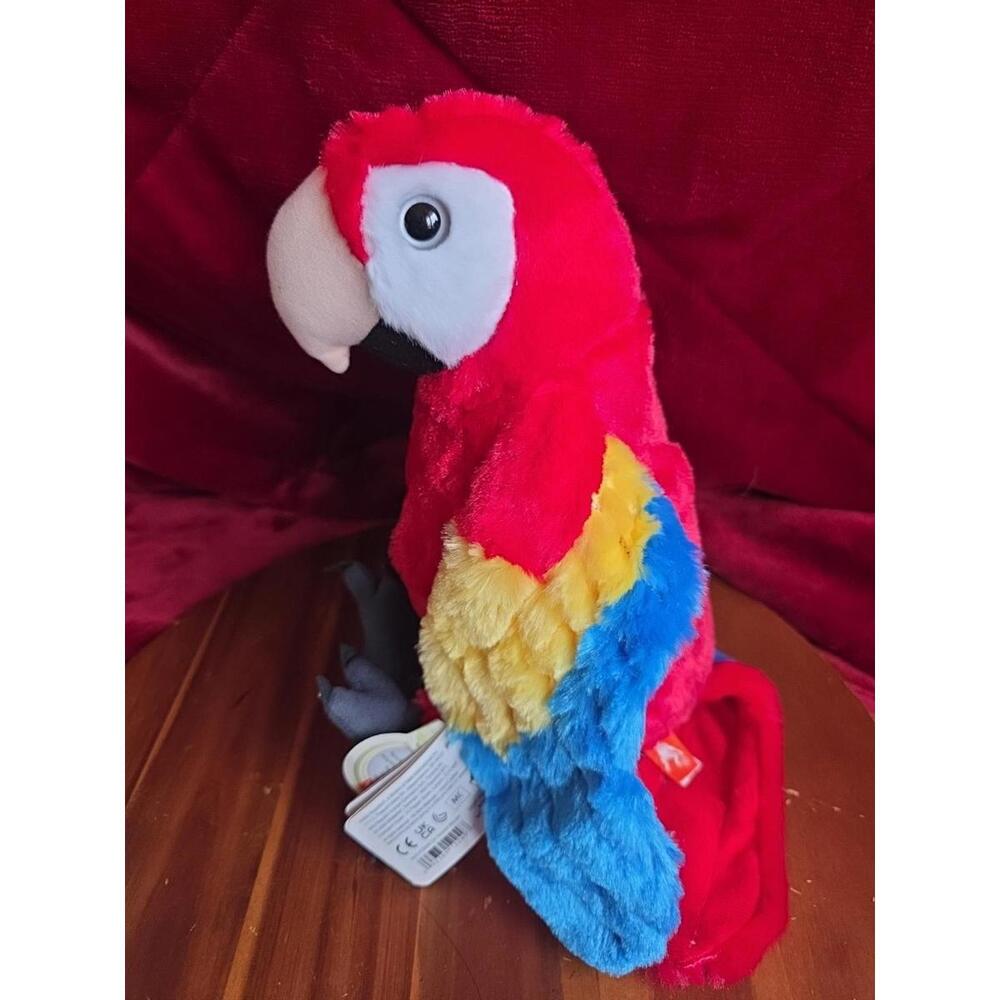 Nwt Wild Republic Plush Scarlett Macaw 12" Parrot Bird Red Rainforest New Tags - Picture 2 of 4
